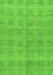 Machine Washable Checkered Green Modern Area Rugs, wshabs1492grn