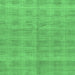 Square Machine Washable Checkered Emerald Green Modern Area Rugs, wshabs1492emgrn