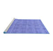 Sideview of Machine Washable Checkered Blue Modern Rug, wshabs1492blu