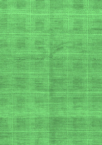 Checkered Emerald Green Modern Rug, abs1492emgrn