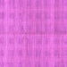 Square Machine Washable Checkered Purple Modern Area Rugs, wshabs1492pur