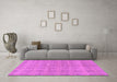 Machine Washable Checkered Purple Modern Area Rugs in a Living Room, wshabs1492pur