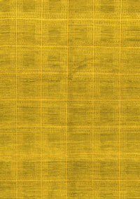 Checkered Yellow Modern Rug, abs1492yw