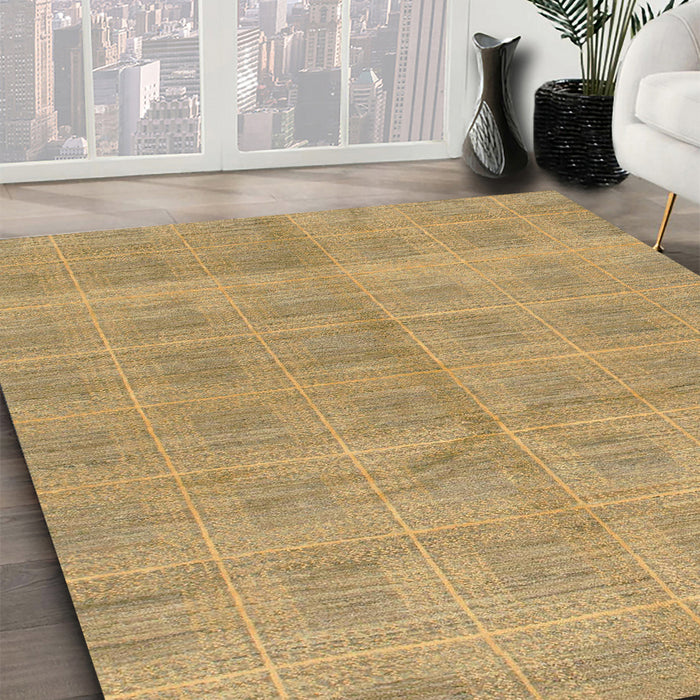 Machine Washable Abstract Cinnamon Brown Rug in a Family Room, wshabs1492