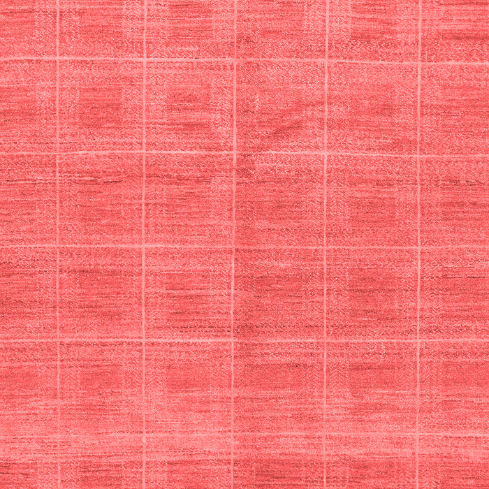 Machine Washable Checkered Red Modern Rug, wshabs1492red