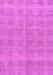 Machine Washable Checkered Purple Modern Area Rugs, wshabs1492pur