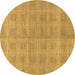 Round Machine Washable Checkered Brown Modern Rug, wshabs1492brn