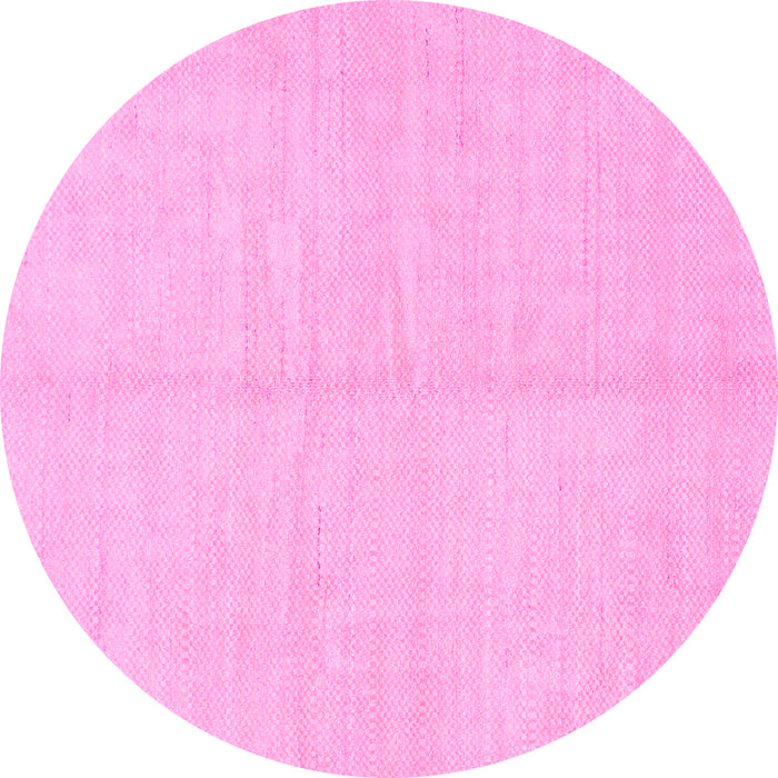 Round Solid Pink Modern Rug, abs1493pnk