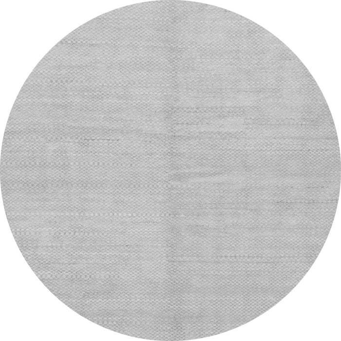 Round Solid Gray Modern Rug, abs1493gry