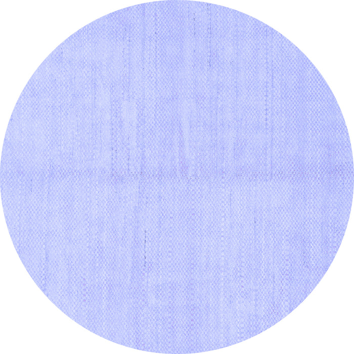 Round Solid Blue Modern Rug, abs1493blu