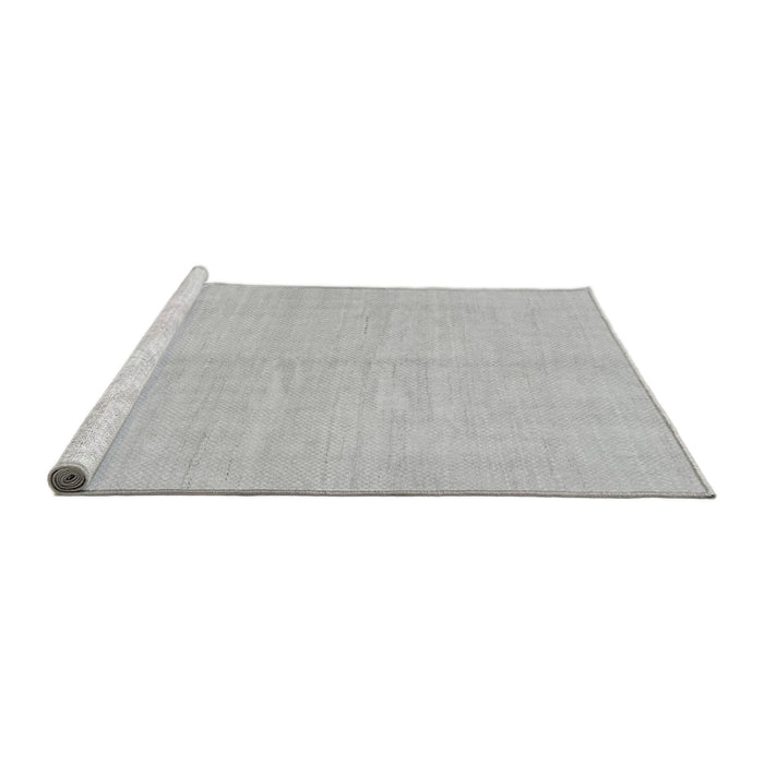 Sideview of Machine Washable Solid Gray Modern Rug, wshabs1493gry