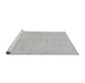 Sideview of Machine Washable Solid Gray Modern Rug, wshabs1493gry