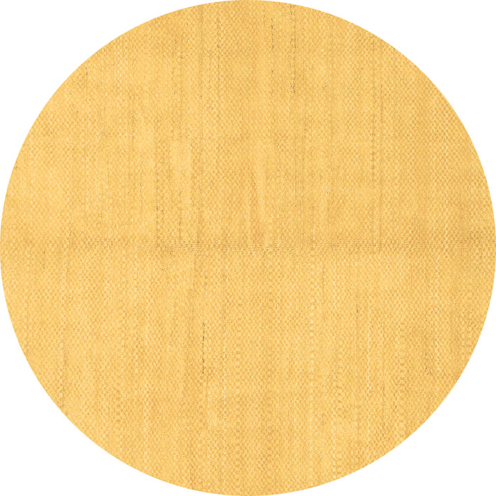 Round Machine Washable Solid Brown Modern Rug, wshabs1493brn