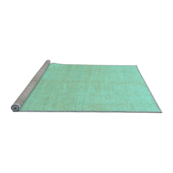 Sideview of Machine Washable Solid Light Blue Modern Rug, wshabs1493lblu
