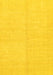 Machine Washable Solid Yellow Modern Rug, wshabs1493yw