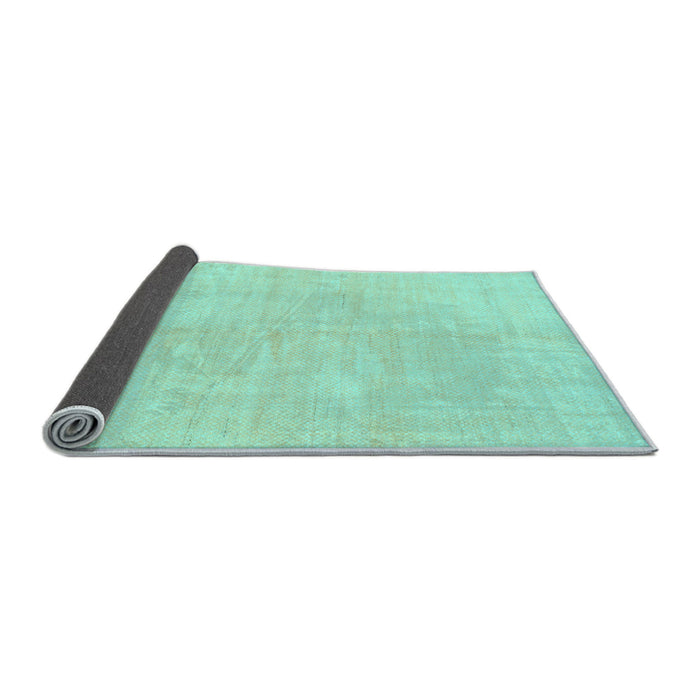Sideview of Solid Light Blue Modern Rug, abs1493lblu