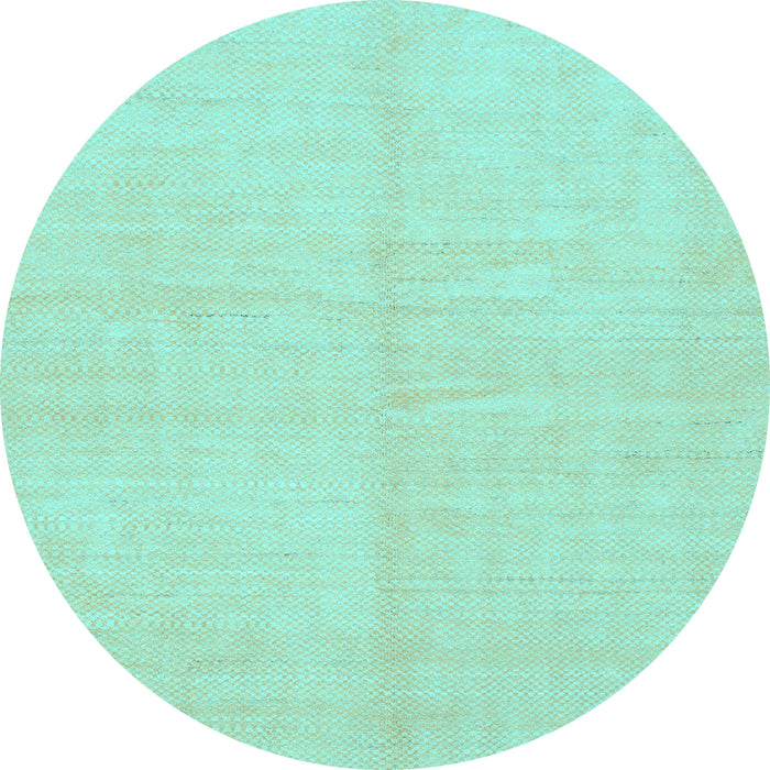 Round Solid Light Blue Modern Rug, abs1493lblu