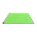 Sideview of Machine Washable Solid Green Modern Area Rugs, wshabs1493grn