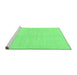 Sideview of Machine Washable Solid Emerald Green Modern Area Rugs, wshabs1493emgrn