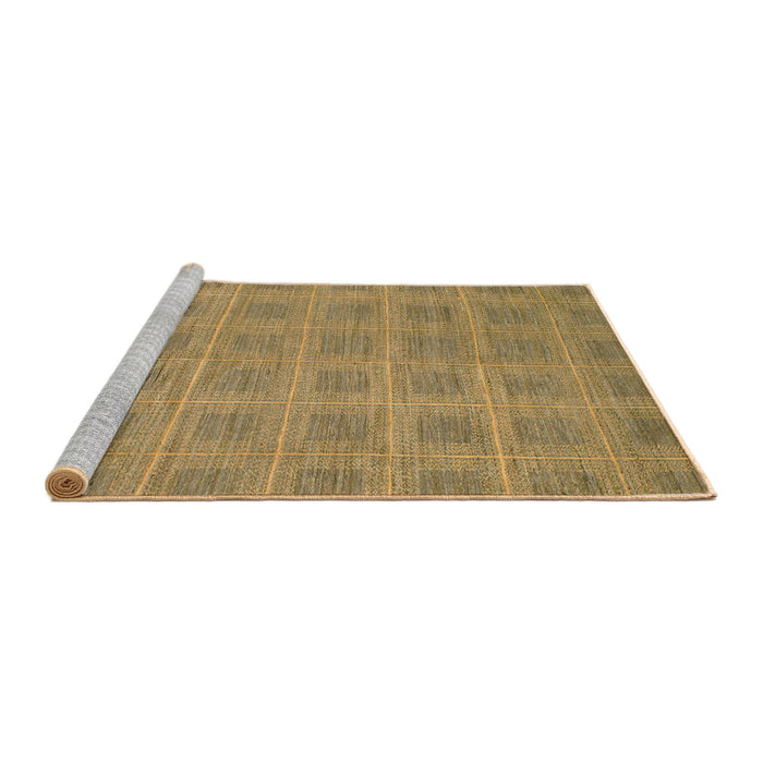 Sideview of Machine Washable Abstract Gold Rug, wshabs1494