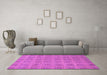 Machine Washable Checkered Purple Modern Area Rugs in a Living Room, wshabs1494pur