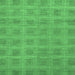 Square Machine Washable Checkered Emerald Green Modern Area Rugs, wshabs1494emgrn