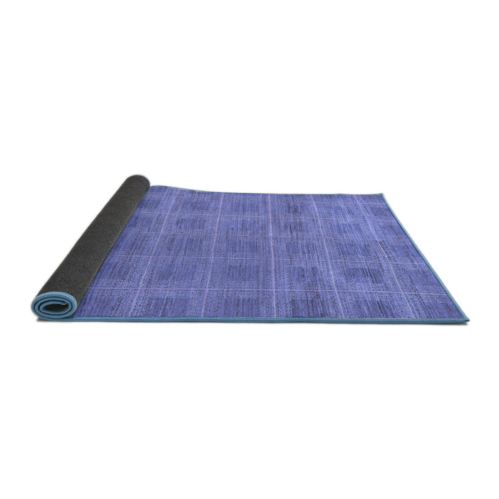Sideview of Checkered Blue Modern Rug, abs1494blu