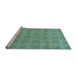 Sideview of Machine Washable Checkered Light Blue Modern Rug, wshabs1494lblu