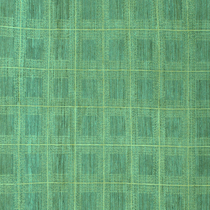 Square Checkered Turquoise Modern Rug, abs1494turq