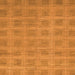Square Machine Washable Checkered Orange Modern Area Rugs, wshabs1494org