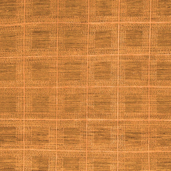 Machine Washable Checkered Orange Modern Area Rugs, wshabs1494org