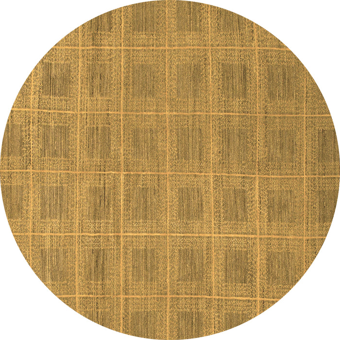 Round Checkered Brown Modern Rug, abs1494brn