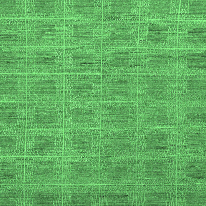 Square Checkered Emerald Green Modern Rug, abs1494emgrn