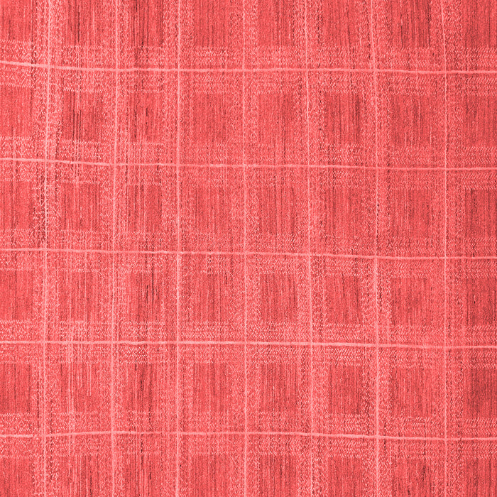 Machine Washable Checkered Red Modern Rug, wshabs1494red