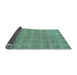 Sideview of Checkered Light Blue Modern Rug, abs1494lblu