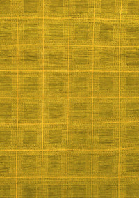 Checkered Yellow Modern Rug, abs1494yw