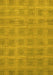 Checkered Yellow Modern Rug, abs1494yw