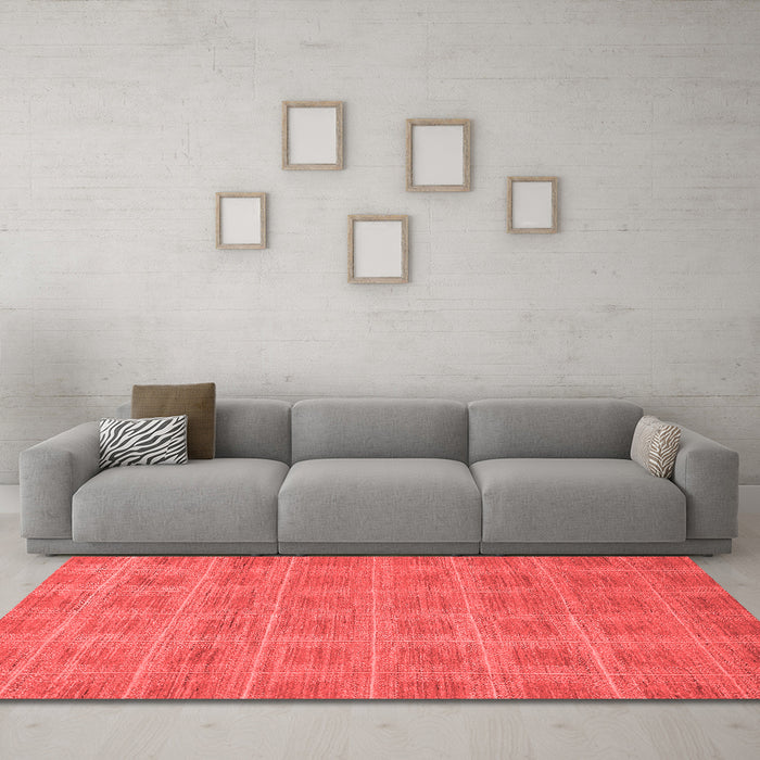 Modern Red Washable Rugs