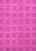 Machine Washable Checkered Pink Modern Rug, wshabs1494pnk