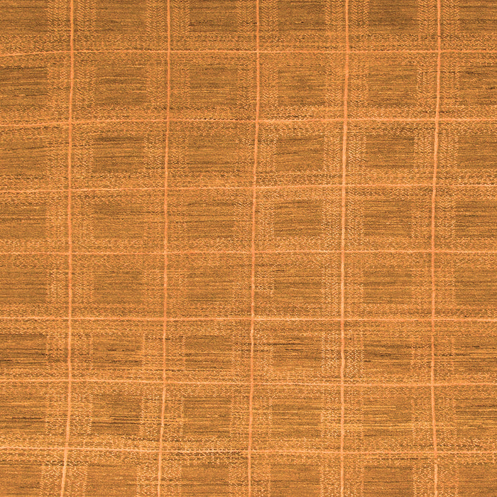 Square Checkered Orange Modern Rug, abs1494org