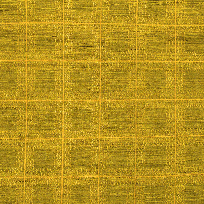 Machine Washable Checkered Yellow Modern Rug, wshabs1494yw
