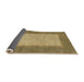 Sideview of Abstract Metallic Gold Modern Rug, abs1495