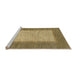 Sideview of Machine Washable Abstract Metallic Gold Rug, wshabs1495