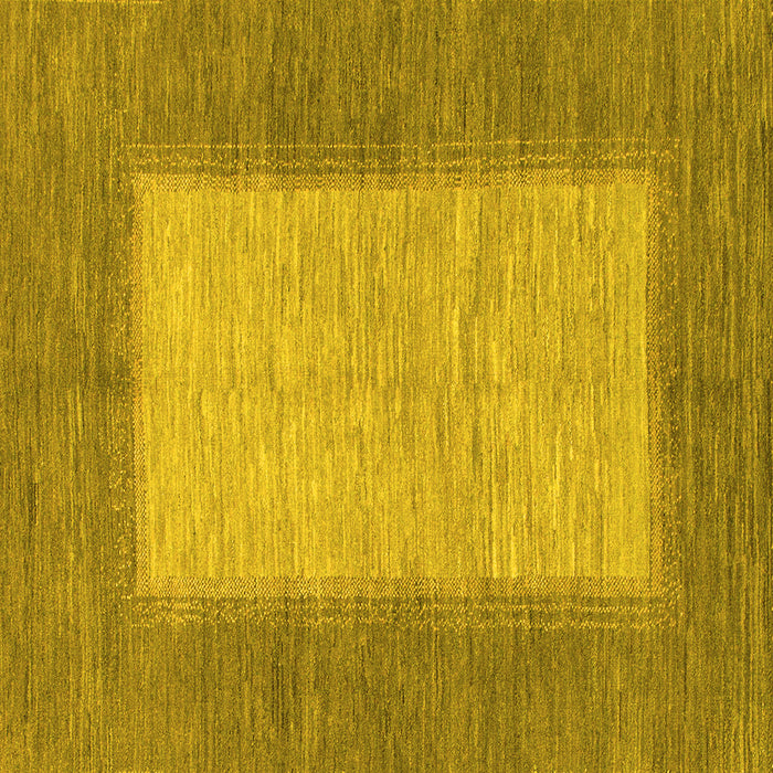 Square Abstract Yellow Modern Rug, abs1495yw
