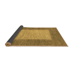 Sideview of Abstract Brown Modern Rug, abs1495brn