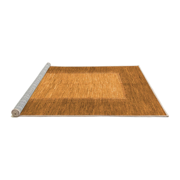 Sideview of Machine Washable Abstract Orange Modern Area Rugs, wshabs1495org