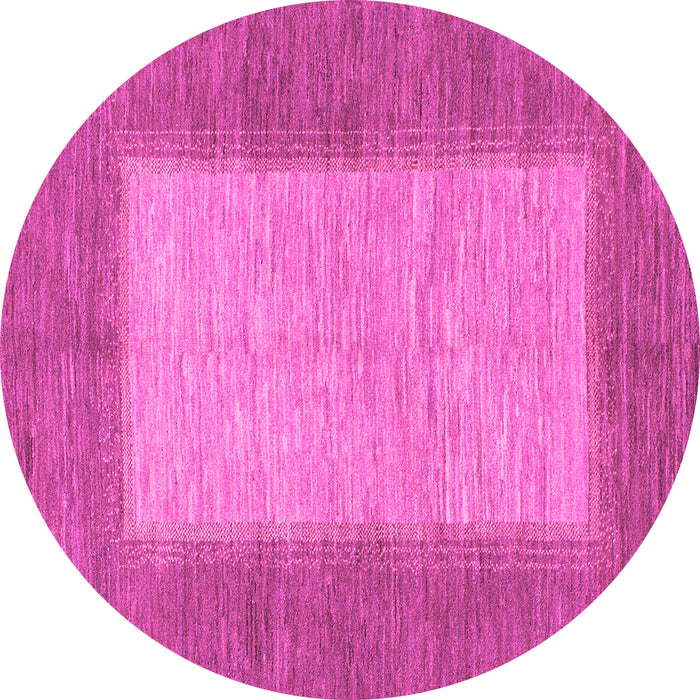 Round Abstract Pink Modern Rug, abs1495pnk
