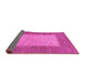 Sideview of Abstract Pink Modern Rug, abs1495pnk