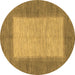 Round Abstract Brown Modern Rug, abs1495brn