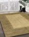 Abstract Metallic Gold Modern Rug in Family Room, abs1495